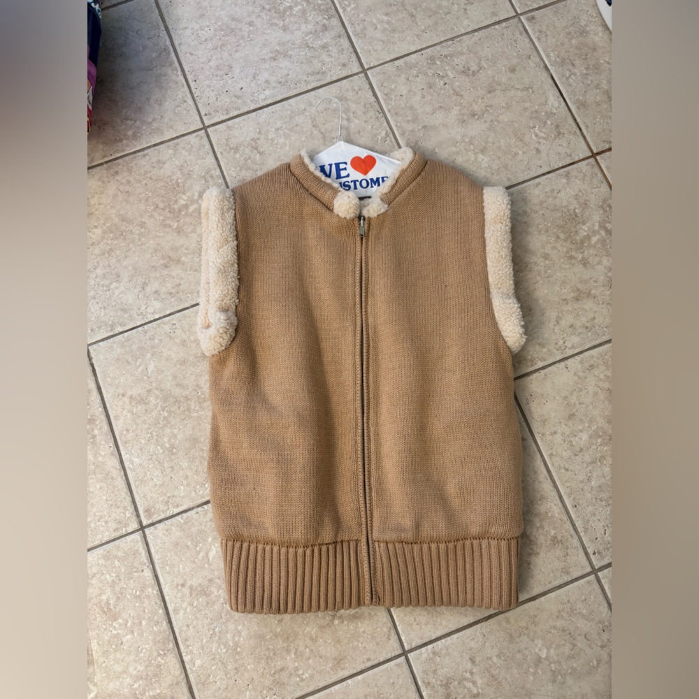 ZARA - REVERSIBLE SHERPA/KNIT VEST